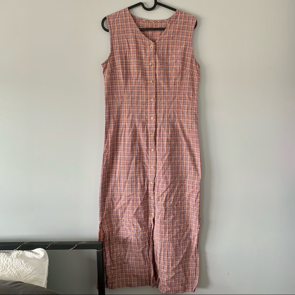 🚫SOLD 🚫 Vintage plaid midi/maxi dress